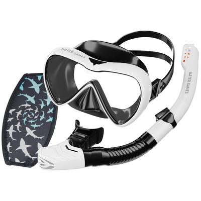 WATER GAMES Snorkeling Snorkel Dry Mask Strap Storage Bag For Diving Underwater Glasses Mask Strap Set, Mask, Snorkel, 2-Piece Set, Unisex, Cover,