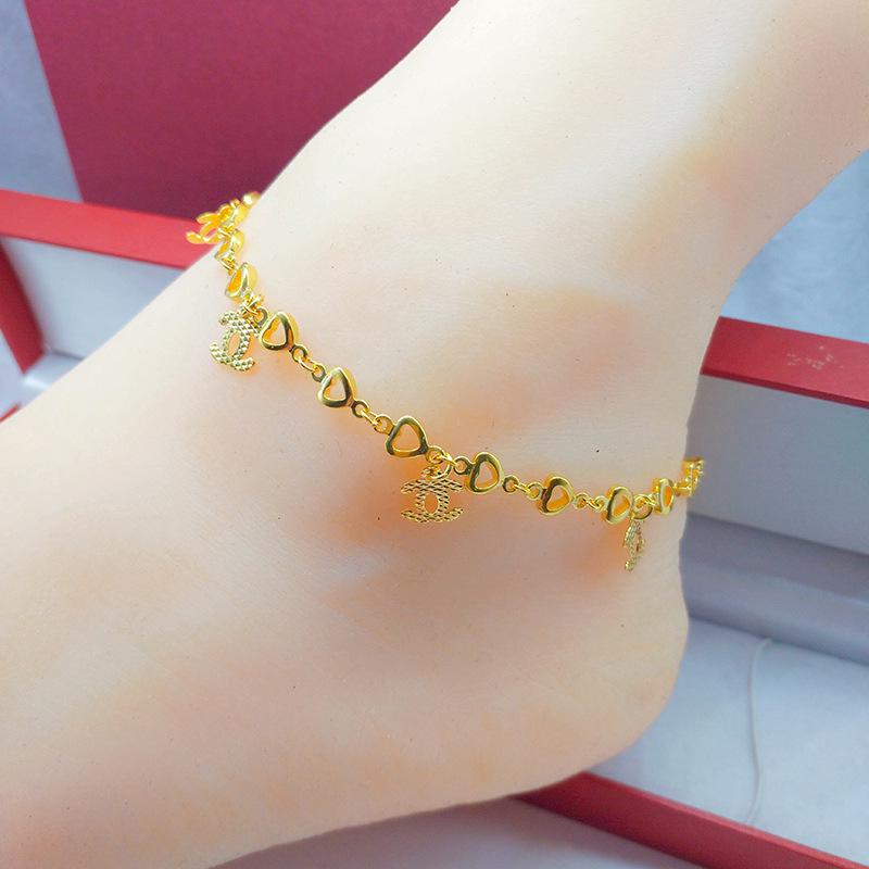 Vietnamese Gold-Plated Bead Anklet - Women's Korean Fashion Jewelry