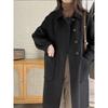 Double-sided wool coat, medium and long small plush cashmere doll collar thickened straight and thin coat for women