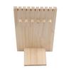 9-slot Jewelry Display Stand Wooden Earring Organizer Jewelry Storage Necklace Holder  Desktop