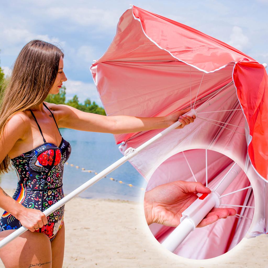 Folding Garden Beach Umbrella, Double, UV, Foldable, Waterproof Cover