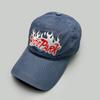 American Retro Letter Flame Embroidery Simple Baseball Hats New Men Women Sunshade Personal Versatile Fashion Ins Peaked Caps
