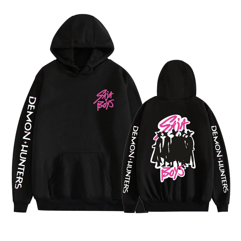 Mens Womens Hoodie KPop Demon Hunters Anime Hoodies Streetwear Harajuku Casual Printed Hooded Pullover Sweatshirts