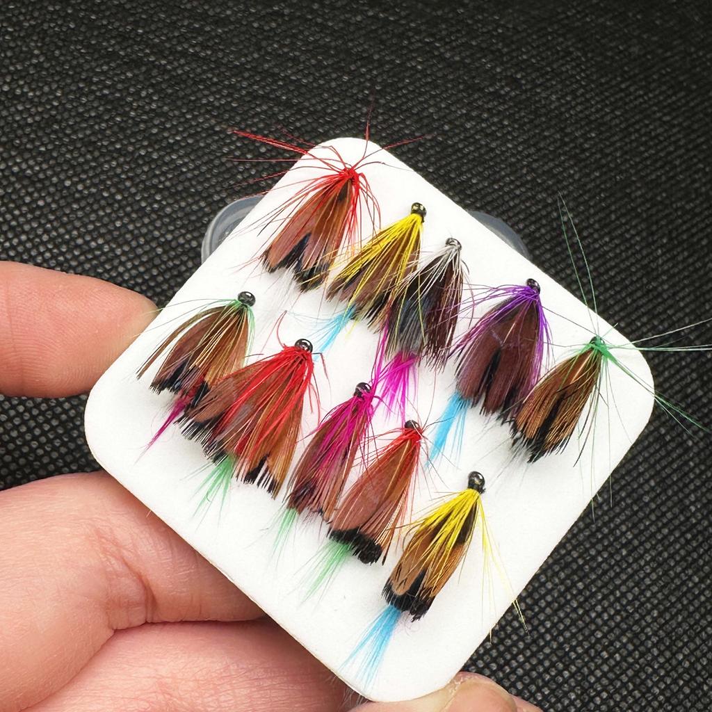 5/10 Stück/Set Künstliche Trockenfliegen Schmetterlings-Köder Mehrfarbig Fliegenfischen Köder Angeln Forelle Lachs Barsch Motte Schmetterling Insekt Köder