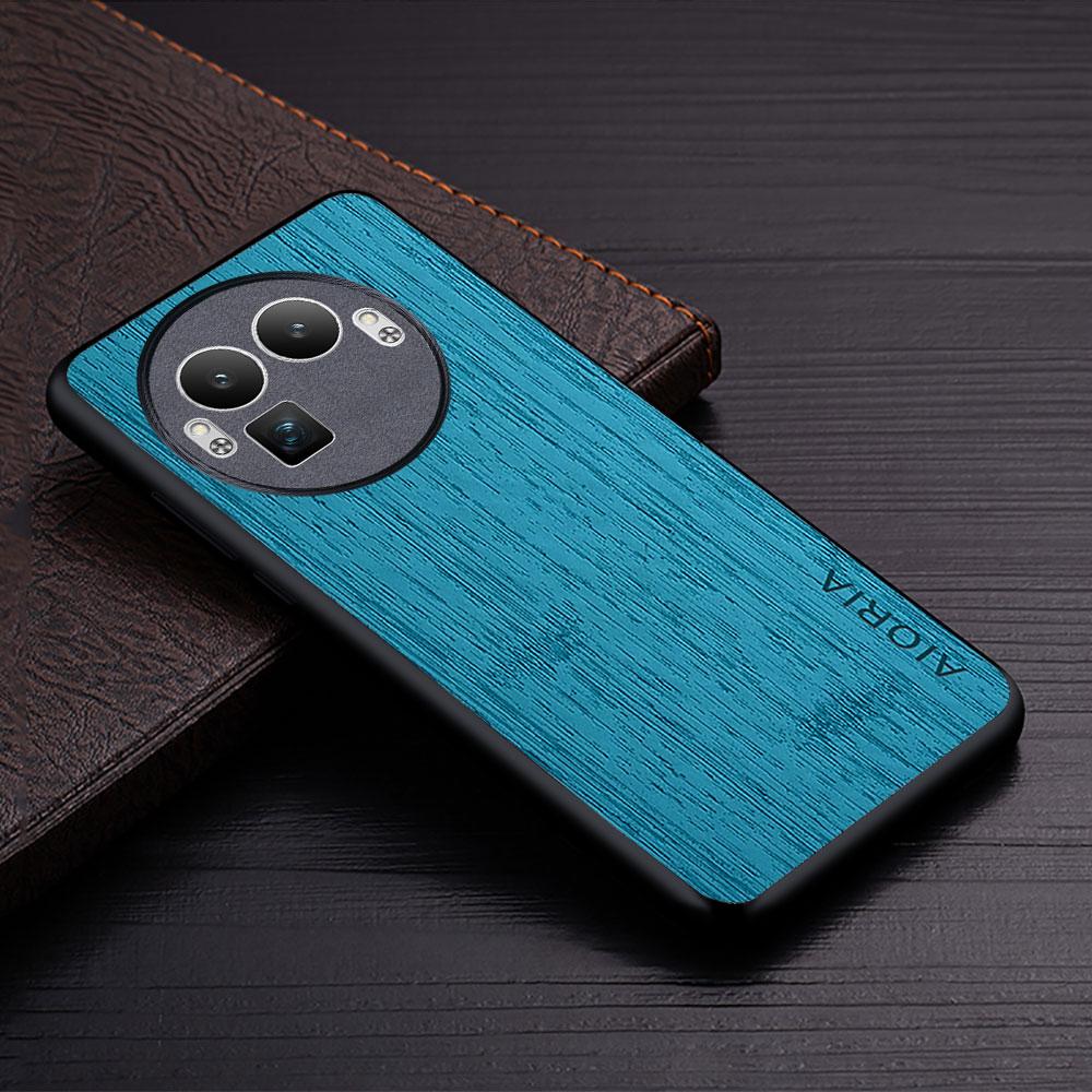 Case for Realme GT 8 Pro GT 3 Funda Bamboo Wood Pattern Leather Phone Cover Luxury Coque for Oppo Realme GT 8 Pro Case Capa