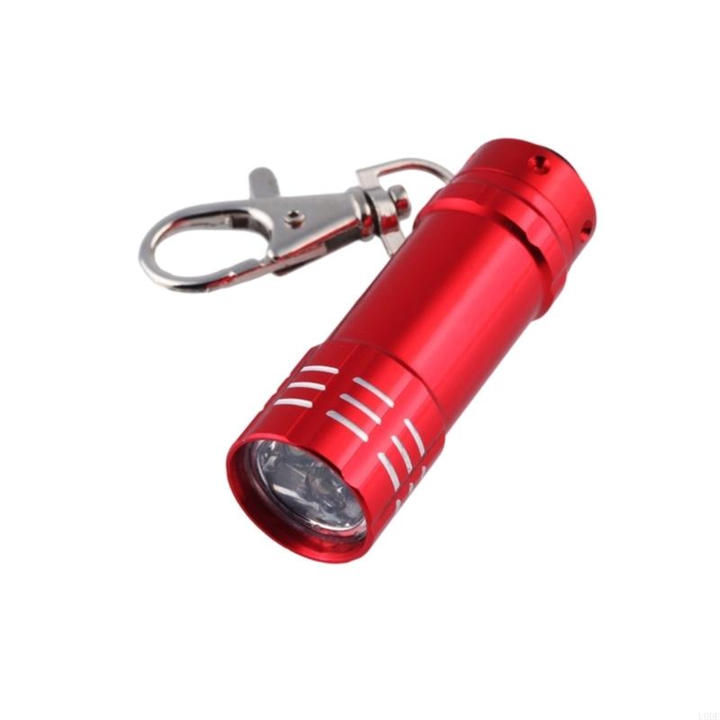   Durability 3 LED Mini Flashlight Keychain Attachmenta Aluminum Construction Energy Efficient Light Source For Adventure