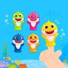 Cute Shark Finger Family Toy For Kids Plastic Material, Bag Packaging