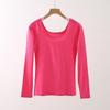 Women's Pure Cotton Long-Sleeve Top: Thin Autumn/Winter Base Layer, Warm Lycra Cotton Sweater