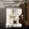Retro-Style Semi-Automatic Espresso Machine with One-Button Milk Frothing