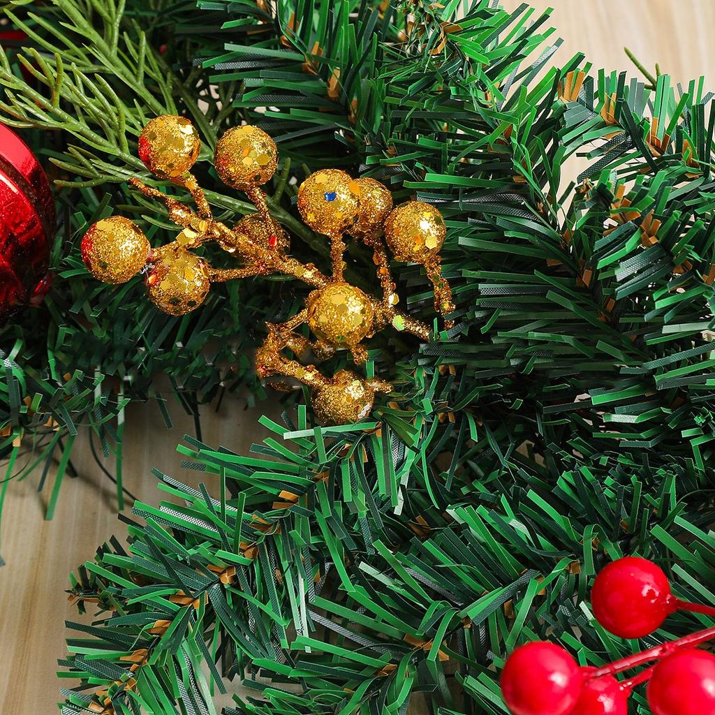 Christmas Garland with Pinecones Red Berries, Artificial Rattan for Xmas Tree Stairs, Door New Year Decoration
