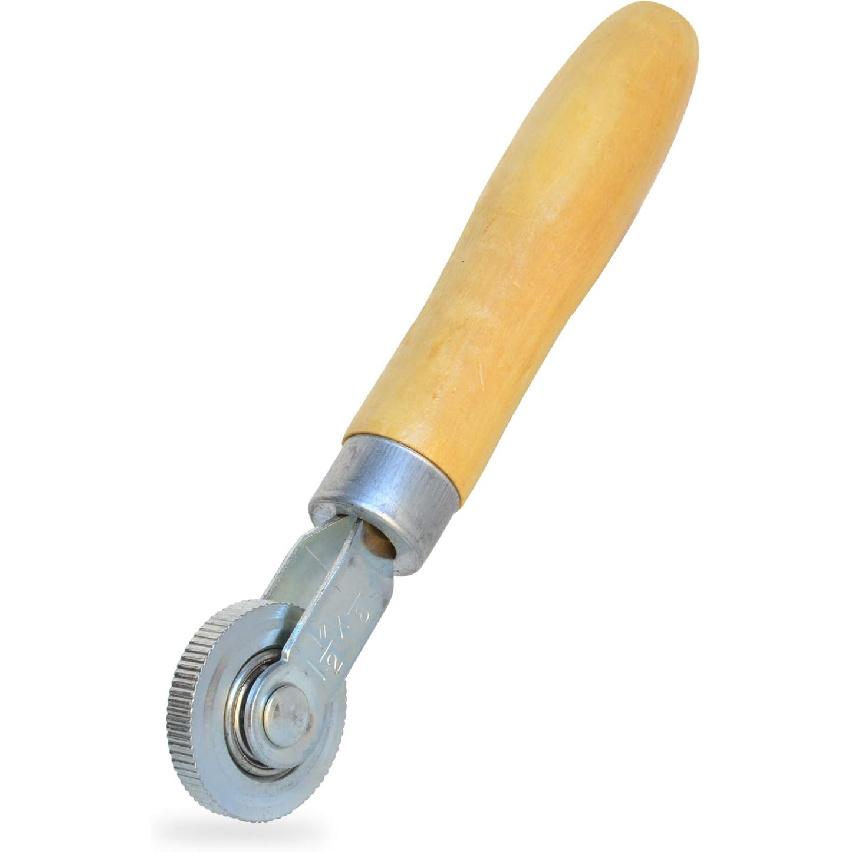 Tire Patch Roller Wooden Handle 1 1/2" Dia Tire Repair Tool (6Mm)