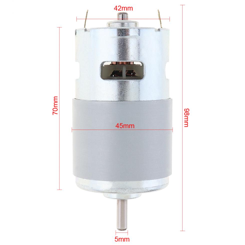 795 DC 12V 10000 ot./min. Vysokorychlostní motor s dvojitým kuličkovým ložiskem pro postřikovač / čerpadlo myčky aut