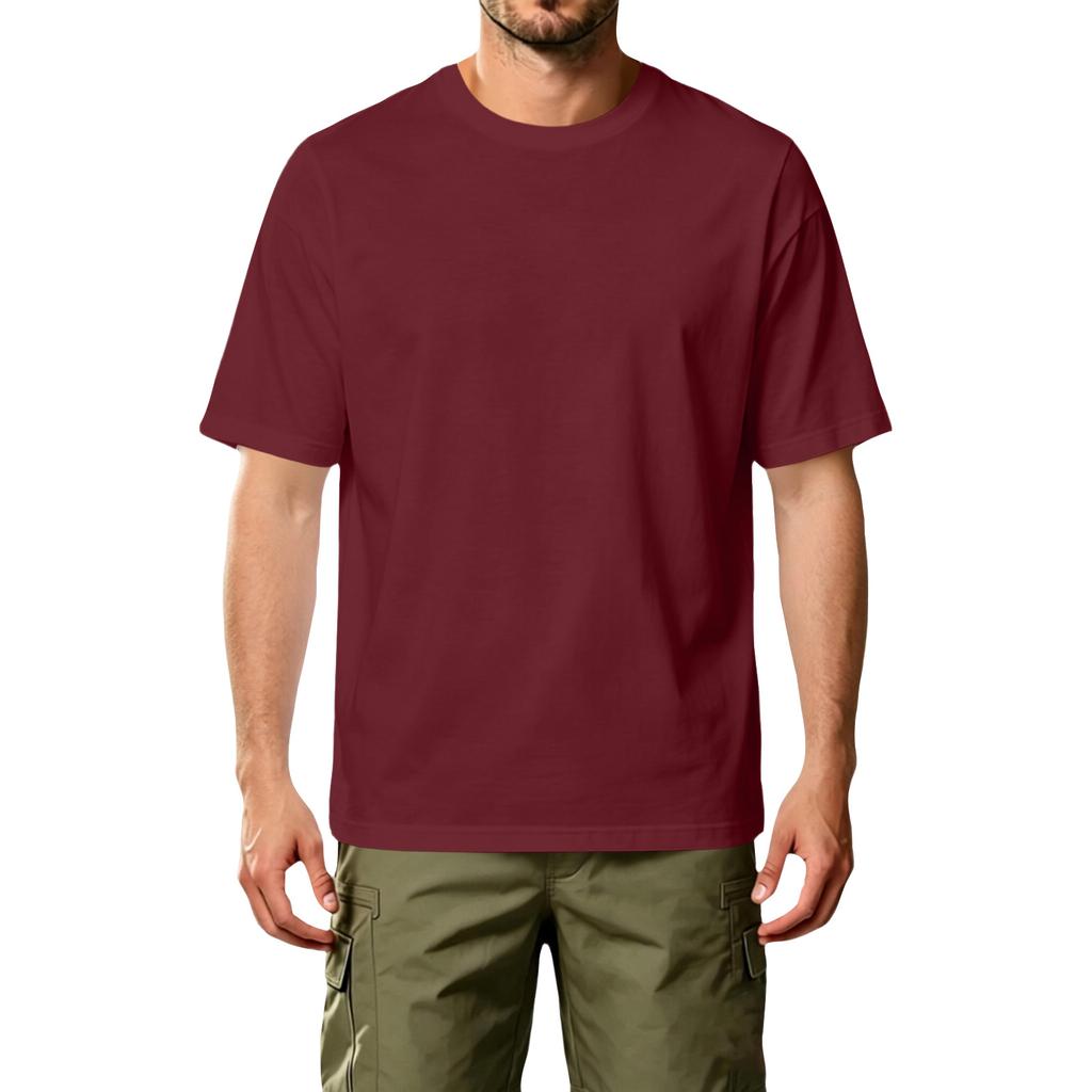 Men's Casual Athletic T-Shirt Crew Neck Short Sleeve Lightweight Soft Fabric Comfortable Fit Basic Plain Tee for Everyday Wear