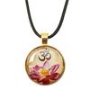 New Necklace Mandala Art Picture Rope Chain Glass Pendant Necklaces Sacred Geometry Yoga Om Fashion Jewelry Gift