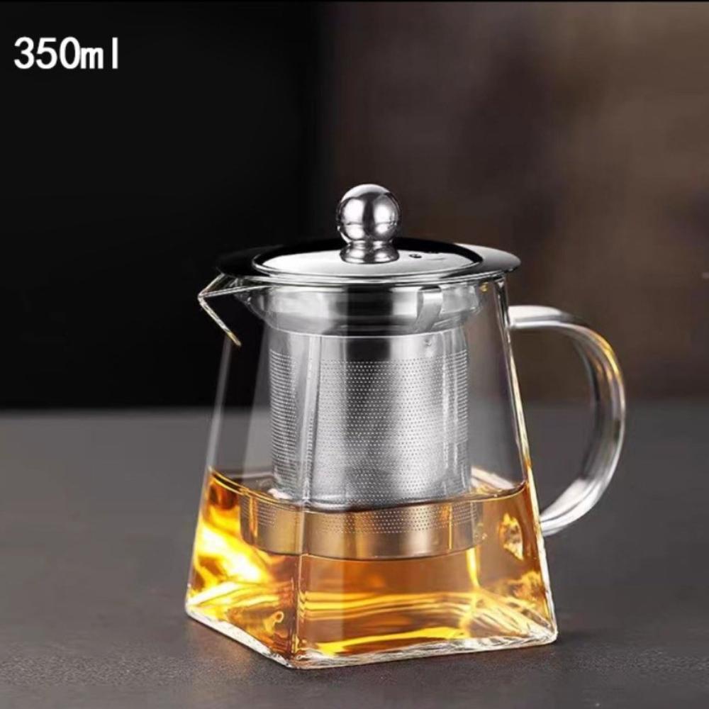 

350/550/750/950 мл Стеклянный чайник с фильтром из высокоборосиликатного стекла, чайник для воды, термостойкий с крышкой