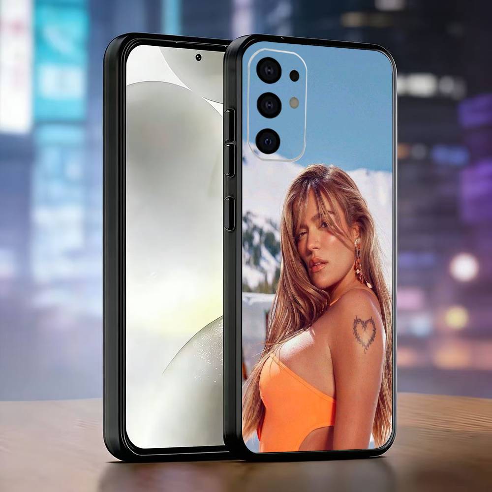 

K-Karol G Tropicoqueta Phone Case Black Silicone Soft For Samsung S25,S24,S21,S22,S23,S30,Ultra,S20,Plus,Fe,Lite Samsung S21fe