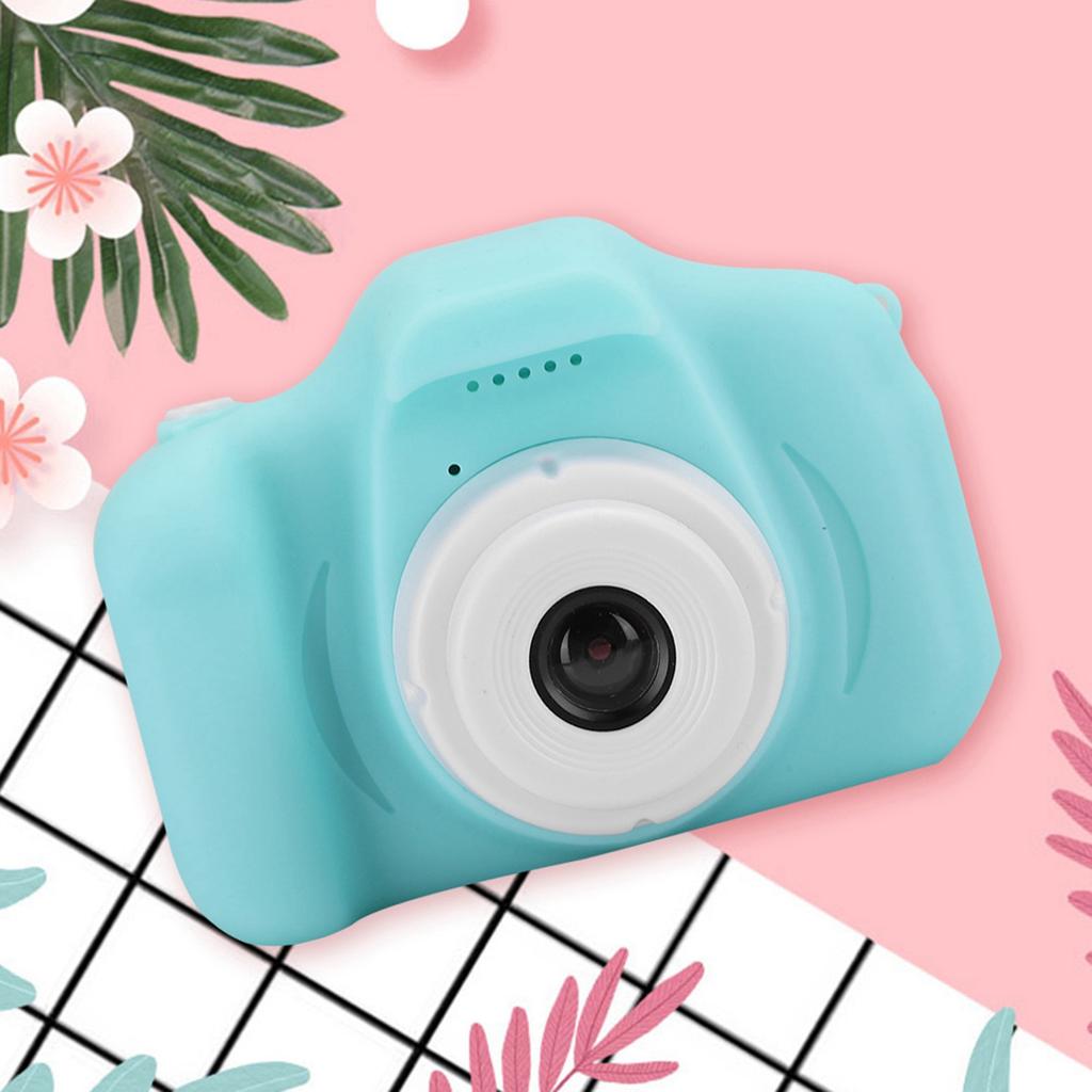 HD Cartoon Digital Video Camera Toy DIY Photos Video Recording for Children KidsGreen