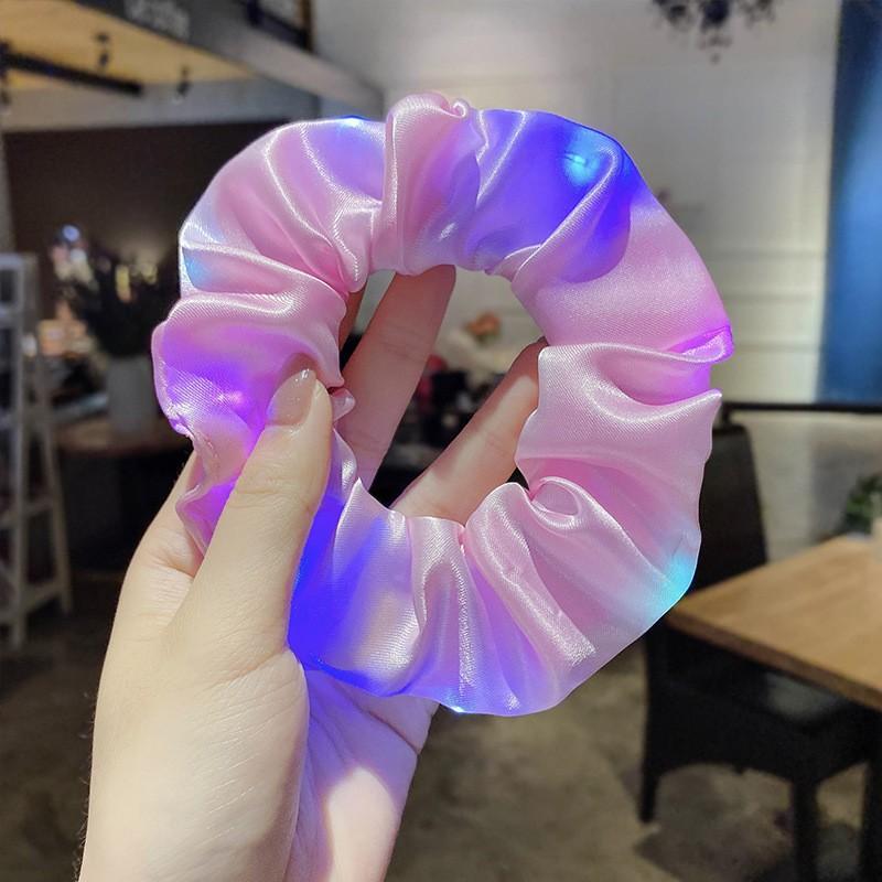 LED large intestine hair circle INS nightclub landscape headdress headband popular glowing ponytail hair accessories