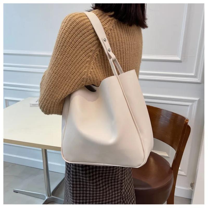 Fashi Women's Bucket Bag 2026 New Style Large-capacity Single-shoulder Underarm Bag Retro High Quality Commuting Bucket Bag