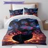Anime Pattern Bedding Quilt Set Quilt Cover Pillowcase Home Decoration Birthday Gift (1 * Duvet Cover + 2 * Pillowcase, Without Core)