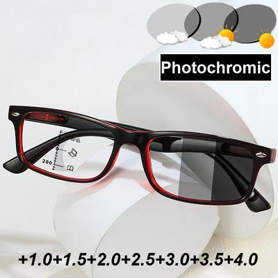 Color Changing Progressive Multifocal Hyperopia Glasses Intelligent Outdoor Photochromic Reading Eyewear Prescription Eyeglasses