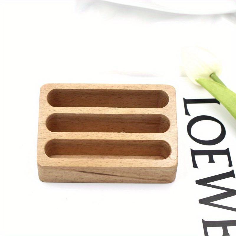 Wood Desktop Business Card Display Stand Θήκη υπομνημάτων Κουτί αποθήκευσης Ξύλινη οργάνωση καρτών για γραφείο