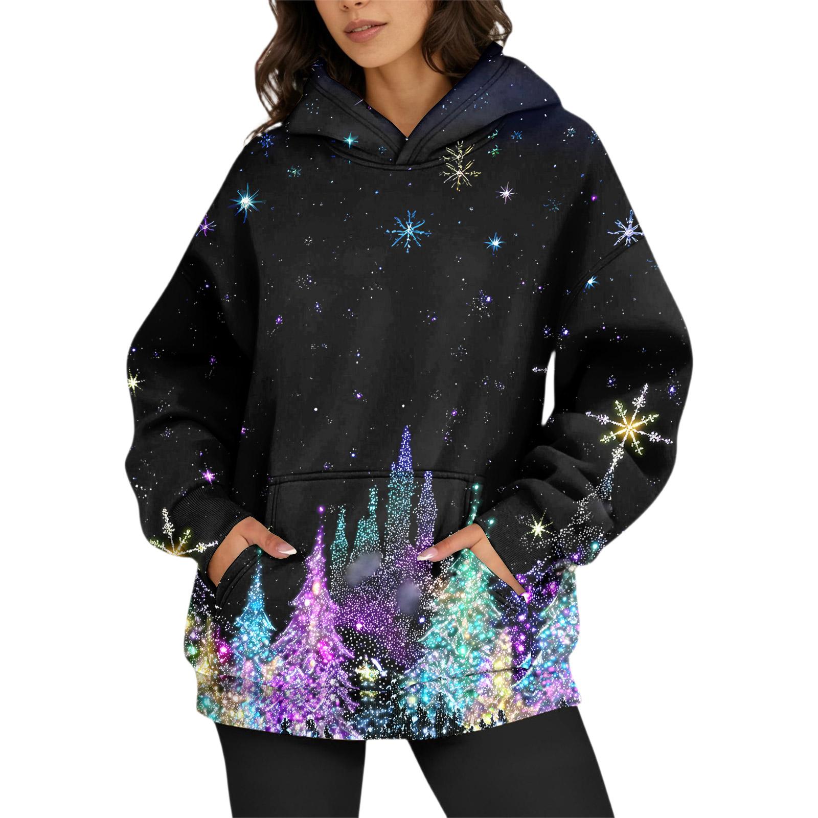 

Женские модные повседневные универсальные повседневные толстовки с круглым вырезом, топы с длинными рукавами и принтом XXL