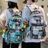 Graffiti School Bag Sports Bag College Student Men Women Backpack