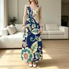 Sleeveless Maxi Dress,Lightweight Flowy Fabric,Fresh Style Full Flowy Skirt for Spring Fall,Versatile for Daily Casual & Party