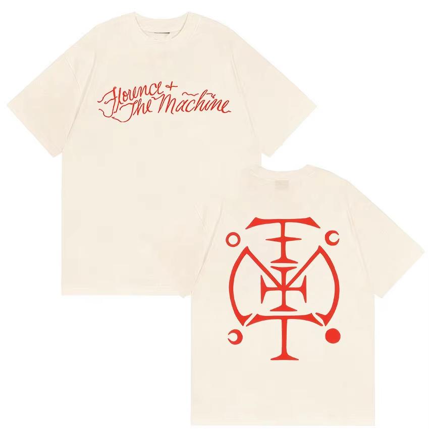 Florence The Machine Tour 2026 Print T Shirt Unisex Women Harajuku High Quality Clothing TShirts Pure Cotton Short Sleeve Tshirt