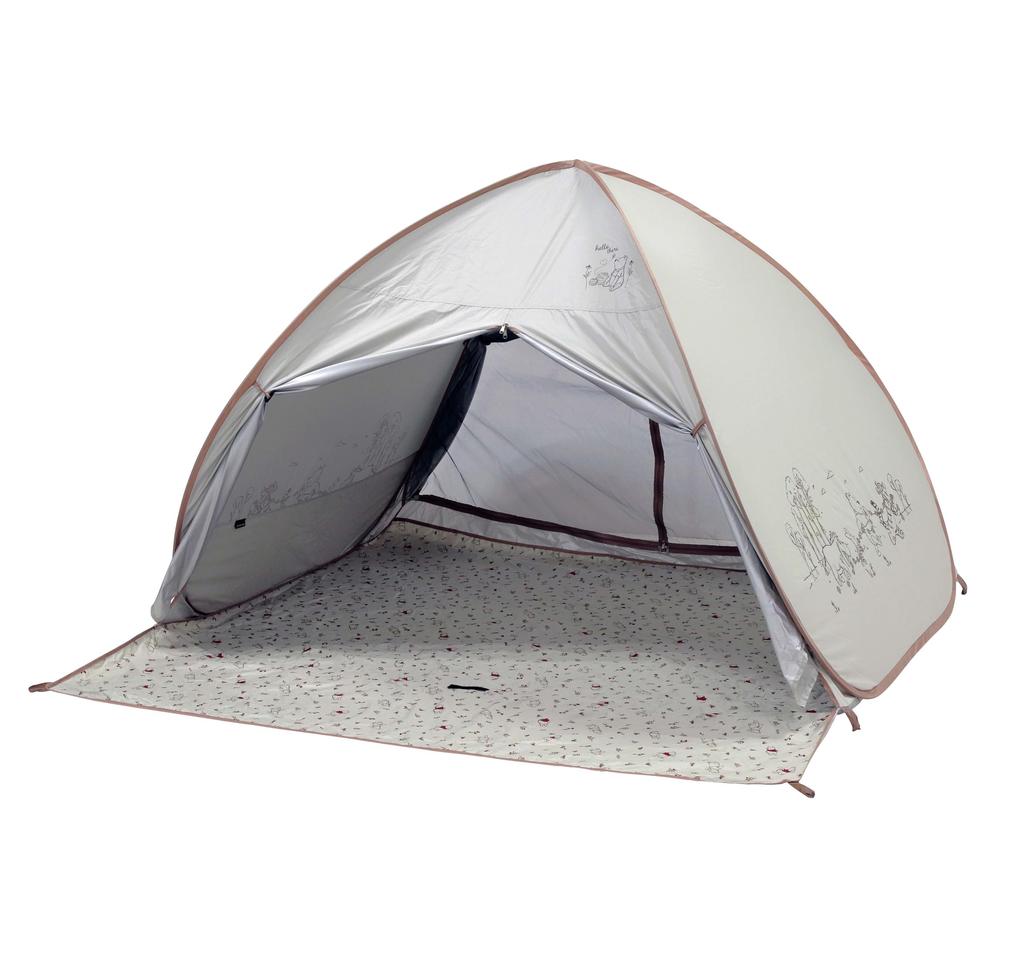 CAPTAIN STAG Stan Disney Stan Tent Plážový stan Stan UV ochrana Plně uzavřená 3 až 4 Přibližně tatami podložky 6 kolíčků a taška na přenášení v ceně Winnie the