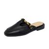 X139-5 Retro Mary Jane Schuhe Damen Kopf T-förmig mit Rock kleine Lederschuhe schwarz französische flache Schuhe Damen