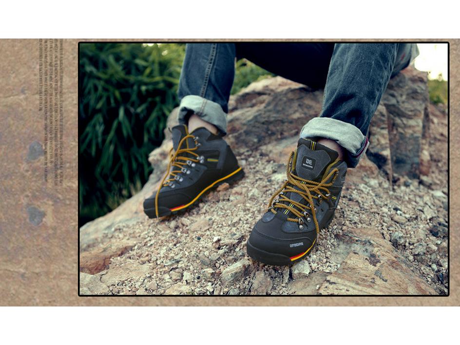 Men's High-Top Hiking & Trail Running Shoes – Fashionable Outdoor Mountaineering Footwear 8037