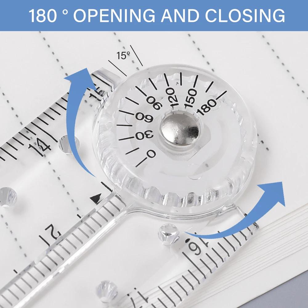 Transparent Rulers Acrylic 30cm Folding Straight Rulers Drawing Wiring Creative Tool Student Kids Stationery School Supplies