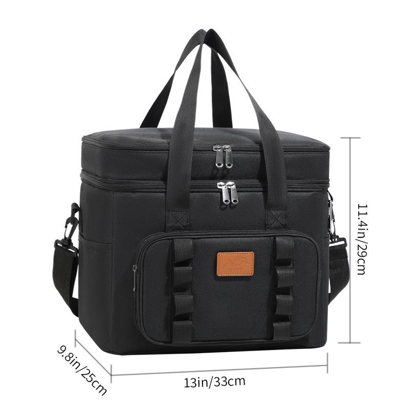 Multifunctional Double Layers Tote Cooler Lunch Bags for Women Men Large Capacity Travel Picnic Lunch Box with Shoulder Strap