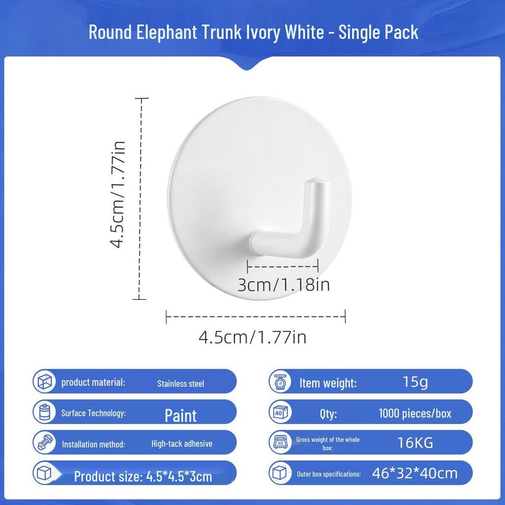 Punch-Free Strong Adhesive 304 Stainless Steel Wall Hook