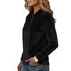 Women's Asymmetrical Long Sleeved Collar Shirt Top
