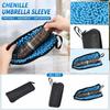 Portable Chenille Umbrella Storage Bag Water Absorbent Waterproof Travel Case with Zipper Closure Suitable for Compact Umbrellas