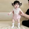 Summer Thin Baby Girl Romper Newborn Princess Bodysuit For Full Moon And 100 Days Celebration