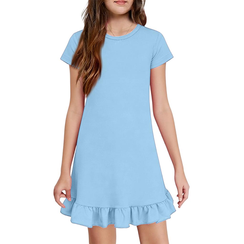 Girls' Pocket Dress - Short Sleeve Loungewear