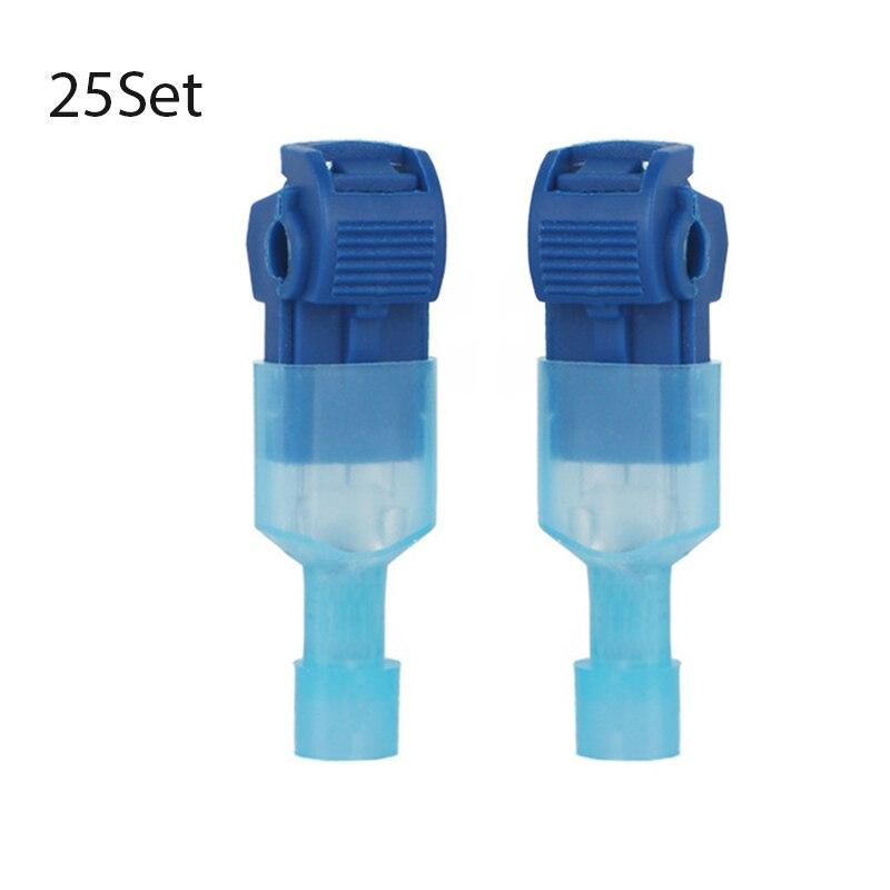 25set T2 Blue Quick Wiring Clip T Type Stripping Free Quick Wiring Terminal Main Line Branch Quick Wiring Clip Set