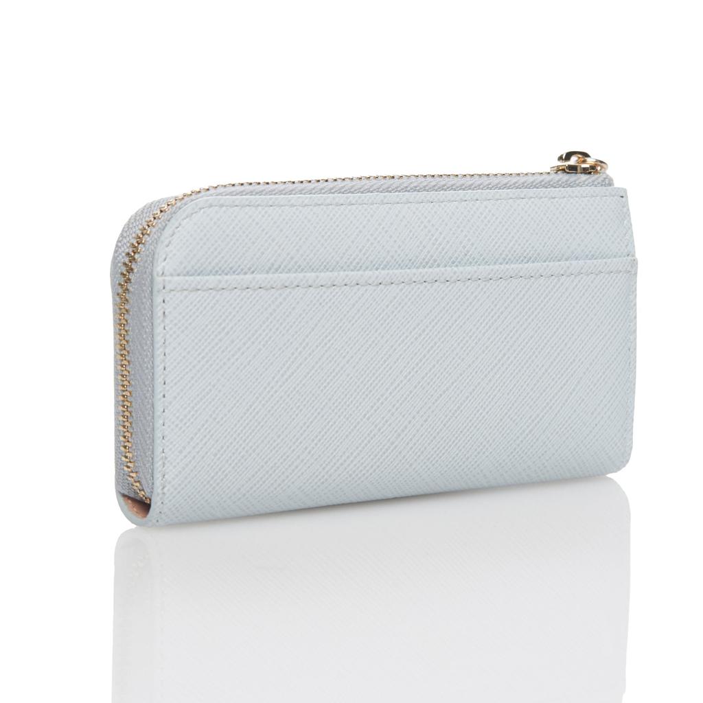 JILL STUART Multi-Case, Cowhide Leather, Glitter, Compact, Slim Case (with Original Charm), Ice Blue, JSLW3AE1