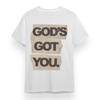 Women's Plus Size T-shirt With God's Got You Graphic White 100% Cotton Tee USA