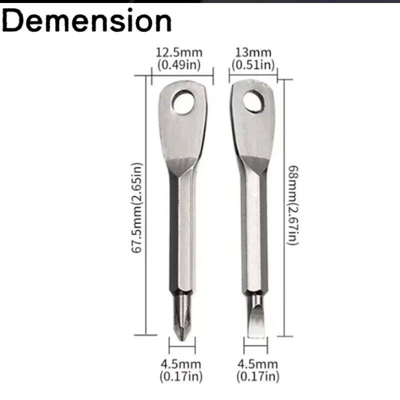 Keychain Cross Screw Phillips Slotted Screwdriver Set Mini Pocket Keyring Repair Tool Outdoor Survival Portable Gadget EDC