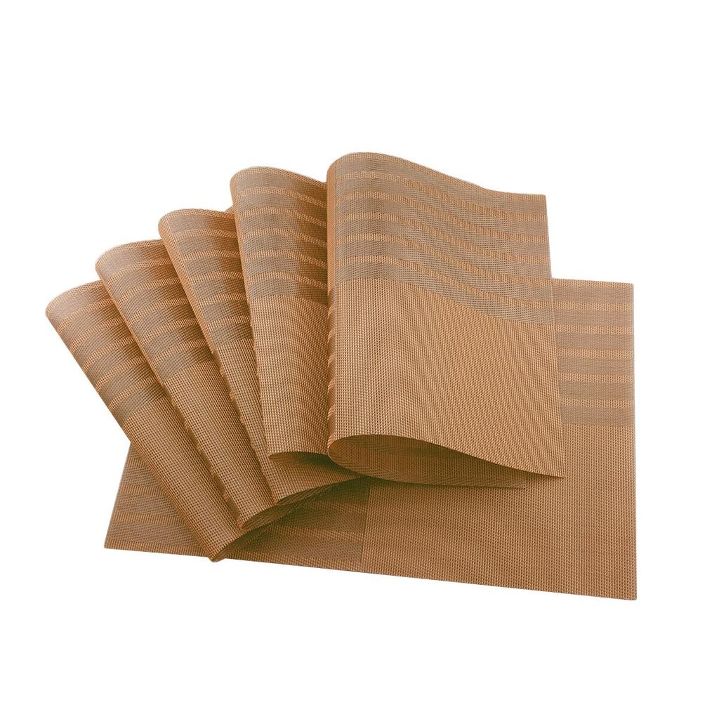 4Pcs Placemats Dinning Table Place Mats Set Non-slip Insulation PVC Placement Waterproof Heat-resistant Kitchen Table Mats
