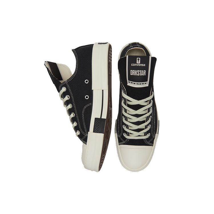 Converse Rick Owens x DRKSHDW DRKSTAR Chuck 70 nízké černé unisex tenisky Egret 172347C