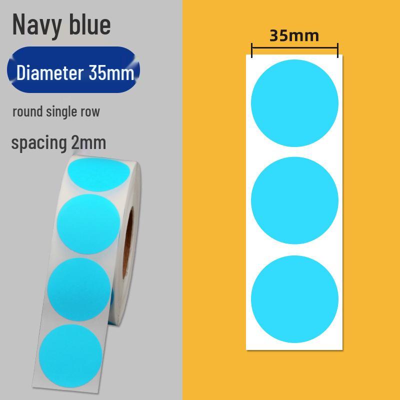 

Папір для самоклеючих етикеток зі штрих-кодом з кольоровим покриттям - Круглі наліпки різних розмірів