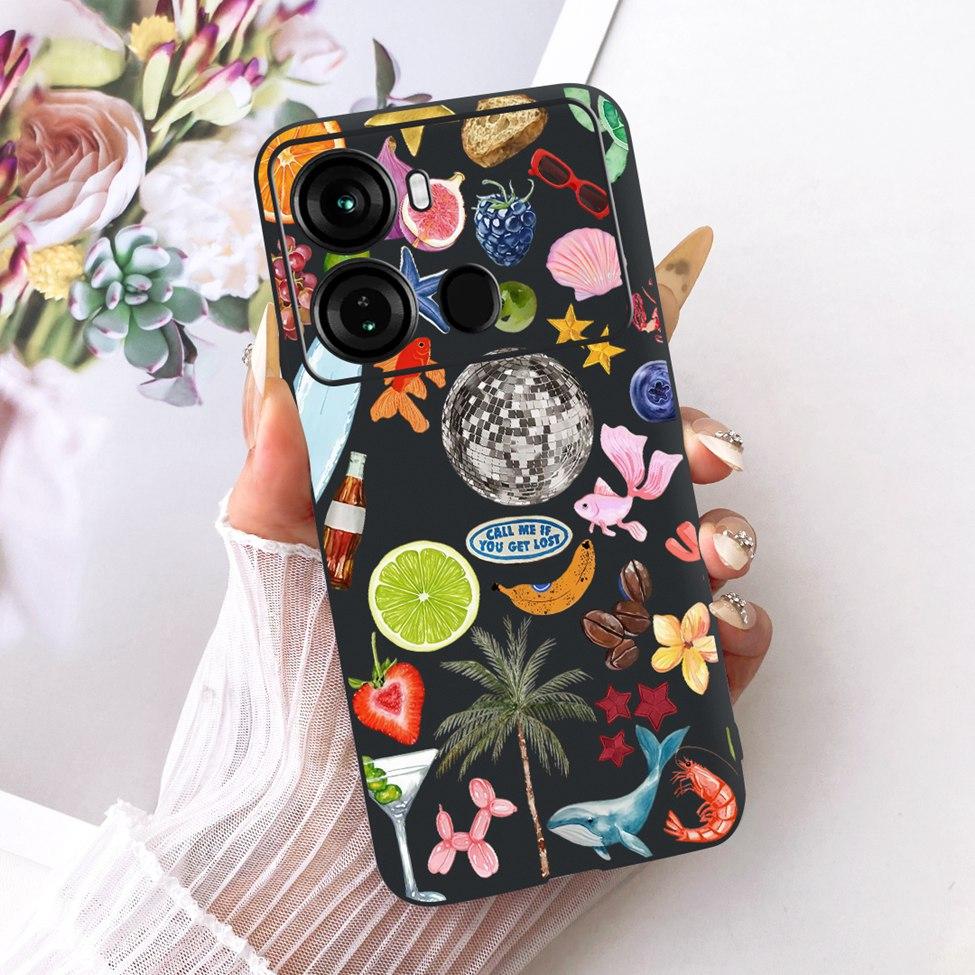 Coque Pour ITEL P40 Housse P662L Silicone Chat Mignon Mode Drôle Peinte Funda Pour P40 ITEL P 40 Coque de Téléphone