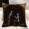 Simple Skull Love Married In Love Pillow Case Square Pillow Bedroom Sofa Leisure Comfort Cushion Car Home Decoration