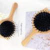 Natural Boar Bristle Hair Brush with Bamboo Handle, Anti-static Scalp Massage Comb, Detangling Hair Brush, Styling Tool